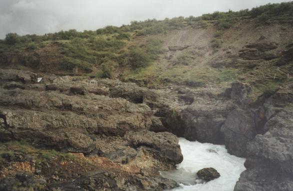 Barnafoss rocks and surroundings