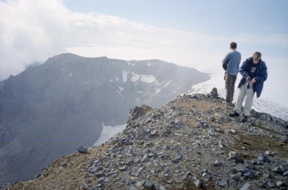 Gordon and Dave above the glacier