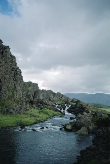 Another view of the waterfall at ingvellir