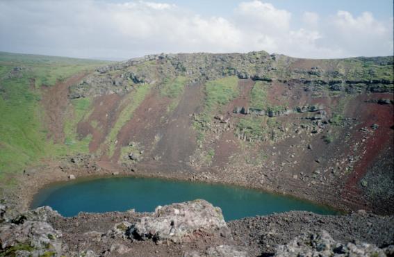 The Keri explosion crater